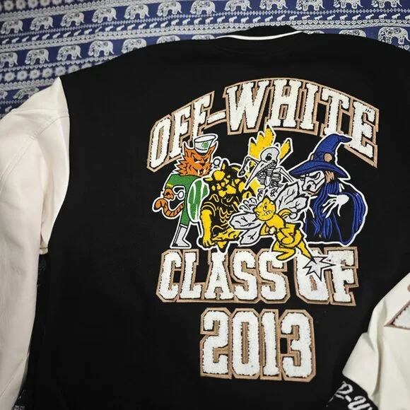 Off-White Black and White Baseball Jacket - Picture 6 of 6